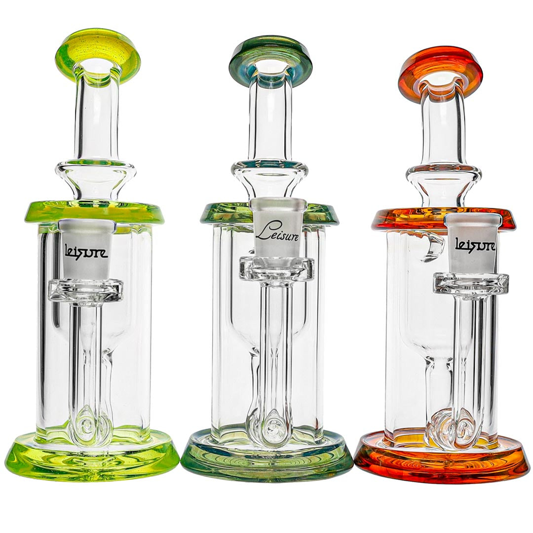 Leisure Glass Accent Color Incycler Dab Rigs