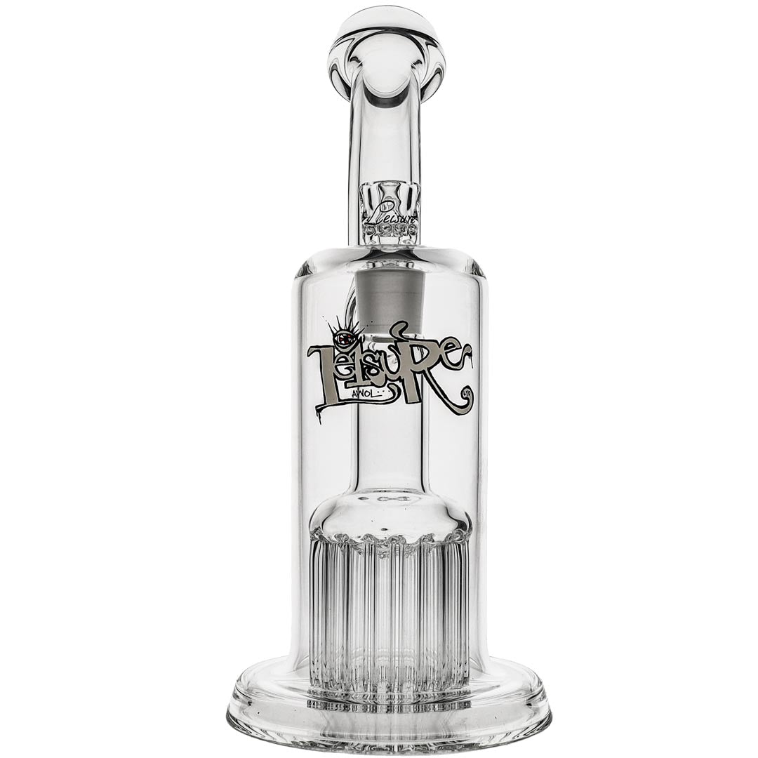 Leisure Glass 16-Arm Bubbler Bong with White Logo
