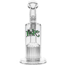 Leisure Glass 16-Arm Bubbler Bong with Green Logo