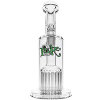 Leisure Glass 16-Arm Bubbler Bong with Green Logo