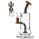 Rainbow Cactus Dab Rig Set by MK100 Glass