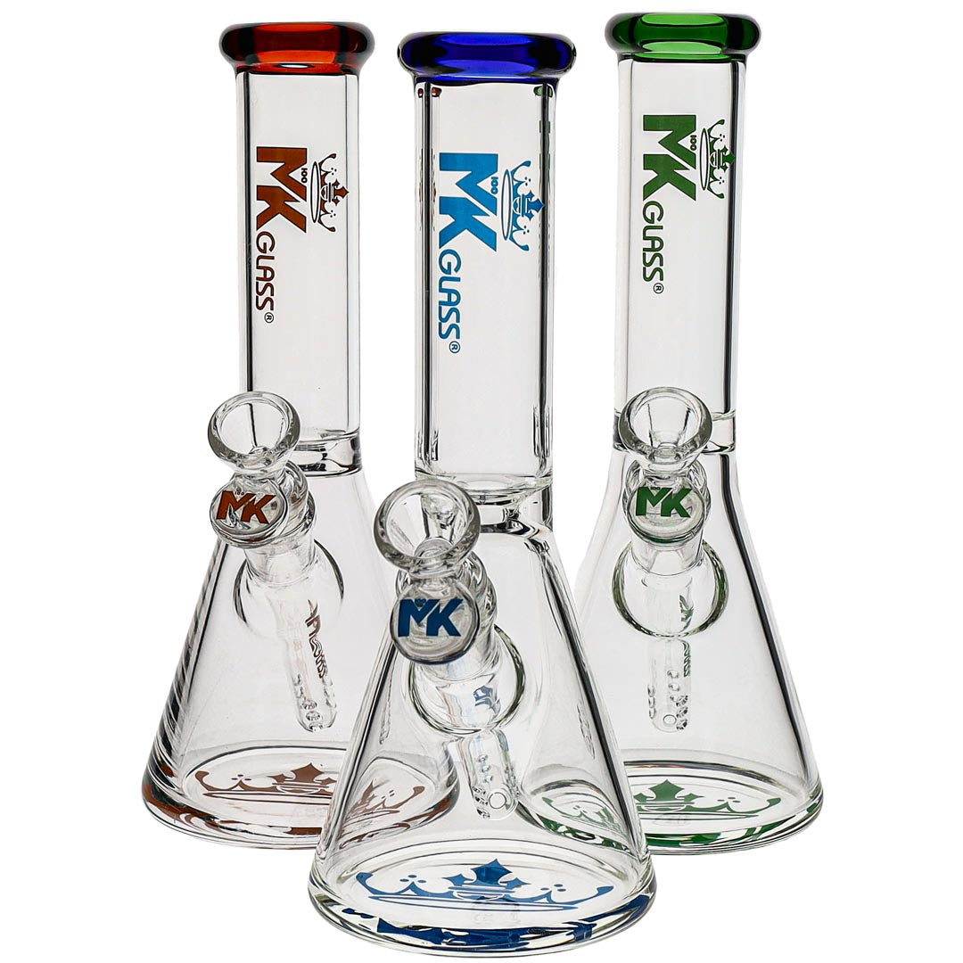 MK100 Glass 10-inch 7mm Mini Beaker Bong