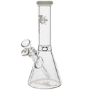 MK100 Glass 10-inch 7mm Mini Beaker Bong in White