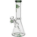 MK100 Glass 10-inch 7mm Mini Beaker Bong in Green