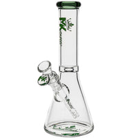 MK100 Glass 10-inch 7mm Mini Beaker Bong in Green