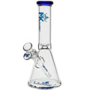 MK100 Glass 10-inch 7mm Mini Beaker Bong in Blue