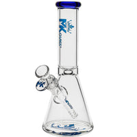 MK100 Glass 10-inch 7mm Mini Beaker Bong in Blue