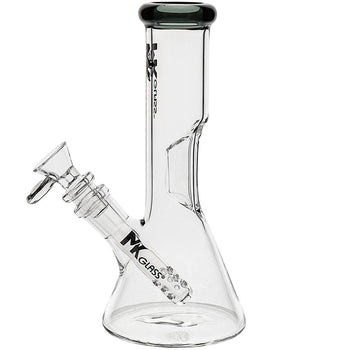 MK100 Glass 8-inch Mini Beaker Bong Side View