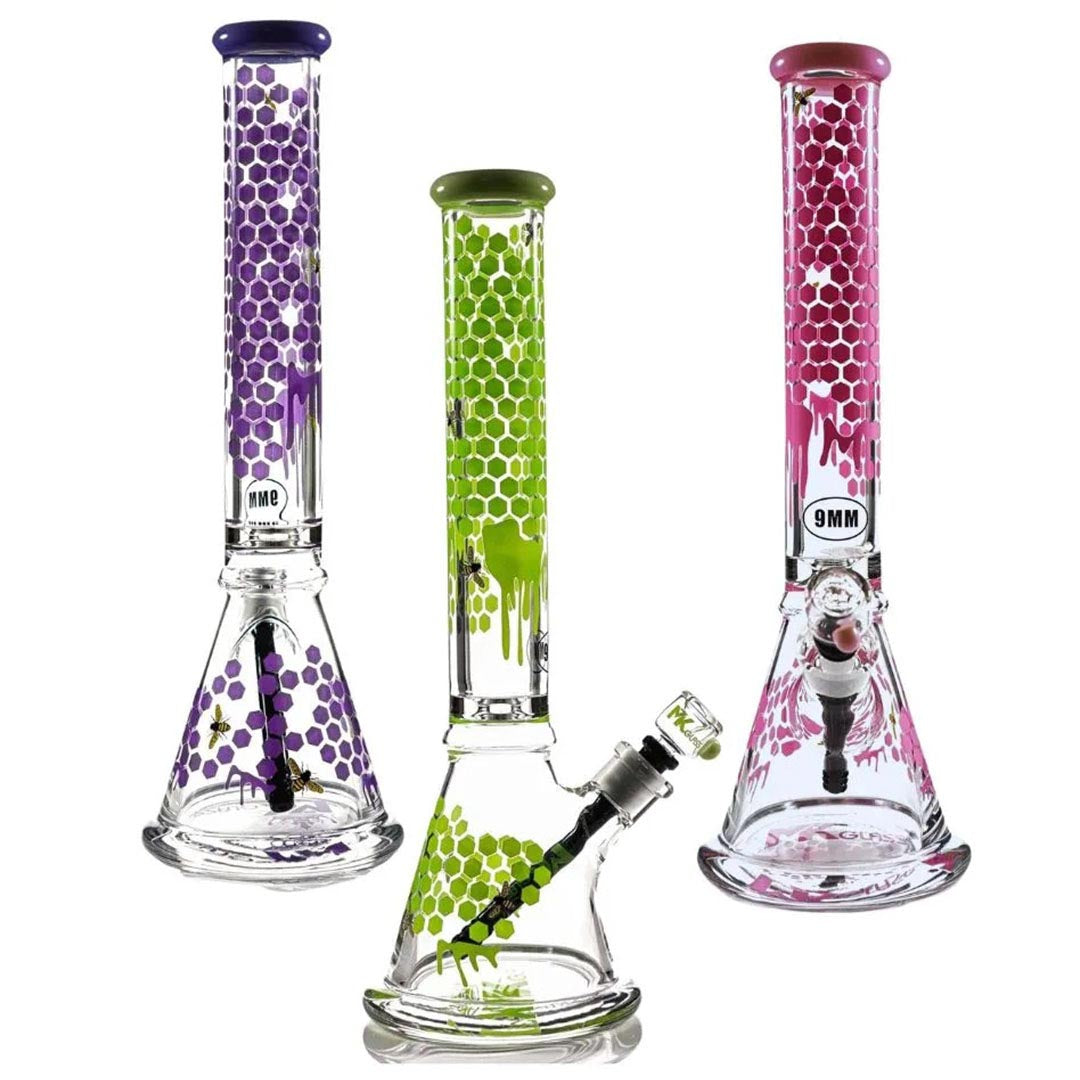 MK100 9mm HoneyBee Beaker Bongs