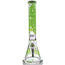 Green 9mm Large HoneyBee Beaker Bongs from MK100 Glass