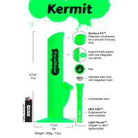 PieceMaker Gear Kermit Silicone Bongs Dimensions