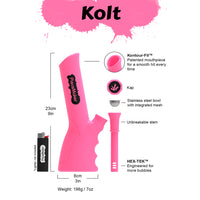 PieceMaker Gear Kolt Silicone Mini Bongs Dimensions