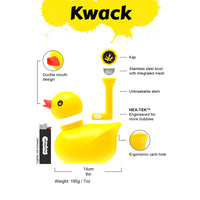 Piecemaker Gear Kwack Silicone Duck Bong Dimensions