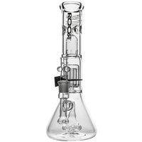 14-inch Fixed Barrel Perc Beaker Bong by RooR Tech Glass