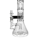 14-inch Fixed Barrel Perc Beaker Bong by RooR Tech Glass