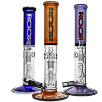 14-inch Color Bell Percolator Bongs by RooR Tech Glass