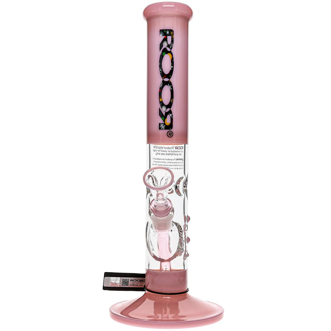 ROOR Glass 14" Pink Straight Tube Bong