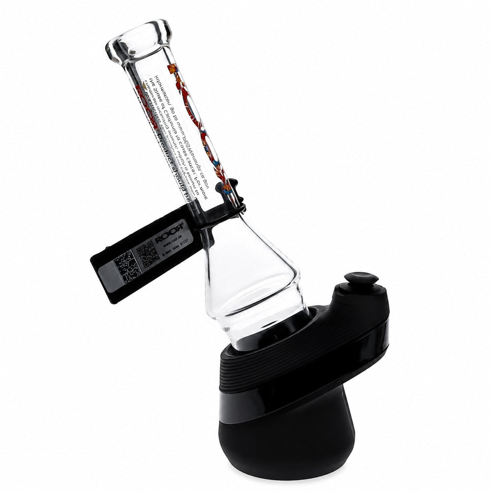 ROOR x Puffco Peak Glass Top Attachment Side View With Peak