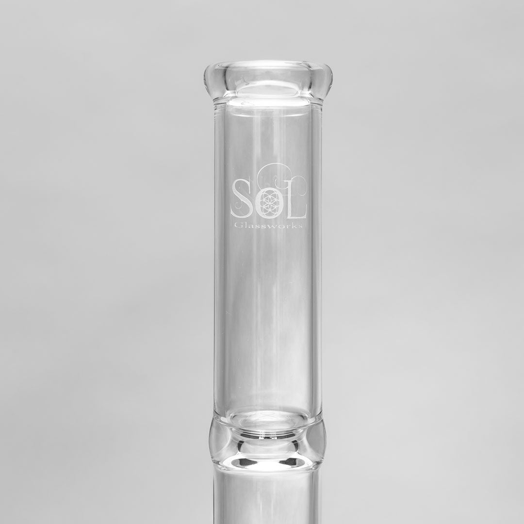 Straight Tube Lace-Sphere Bongs by Seed of Life Glassworks
