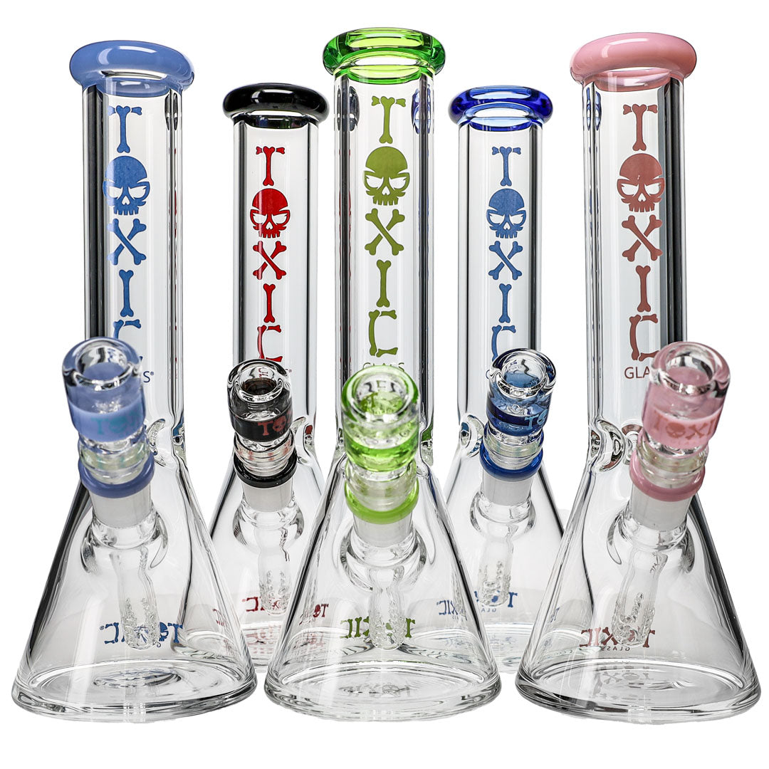 Affordable Mini Beaker Bongs from Toxic Glass