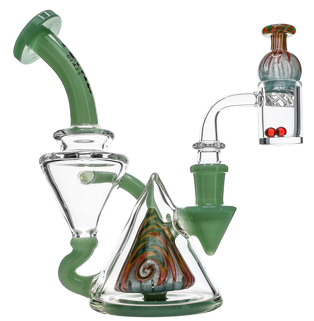 Toxic Pyramid Wigwag Recycler Dab Rig Set