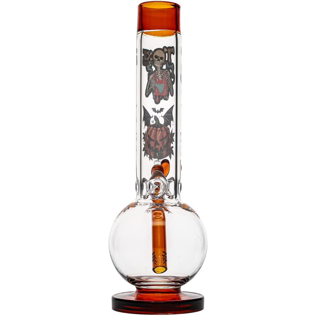 Toxic Glass Halloween Bubble Base Bong Back View
