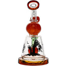Toxic Glass Halloween Pumpkin Dab Rig Back View