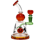 Toxic Glass Halloween Pumpkin Dab Rig Left Side View
