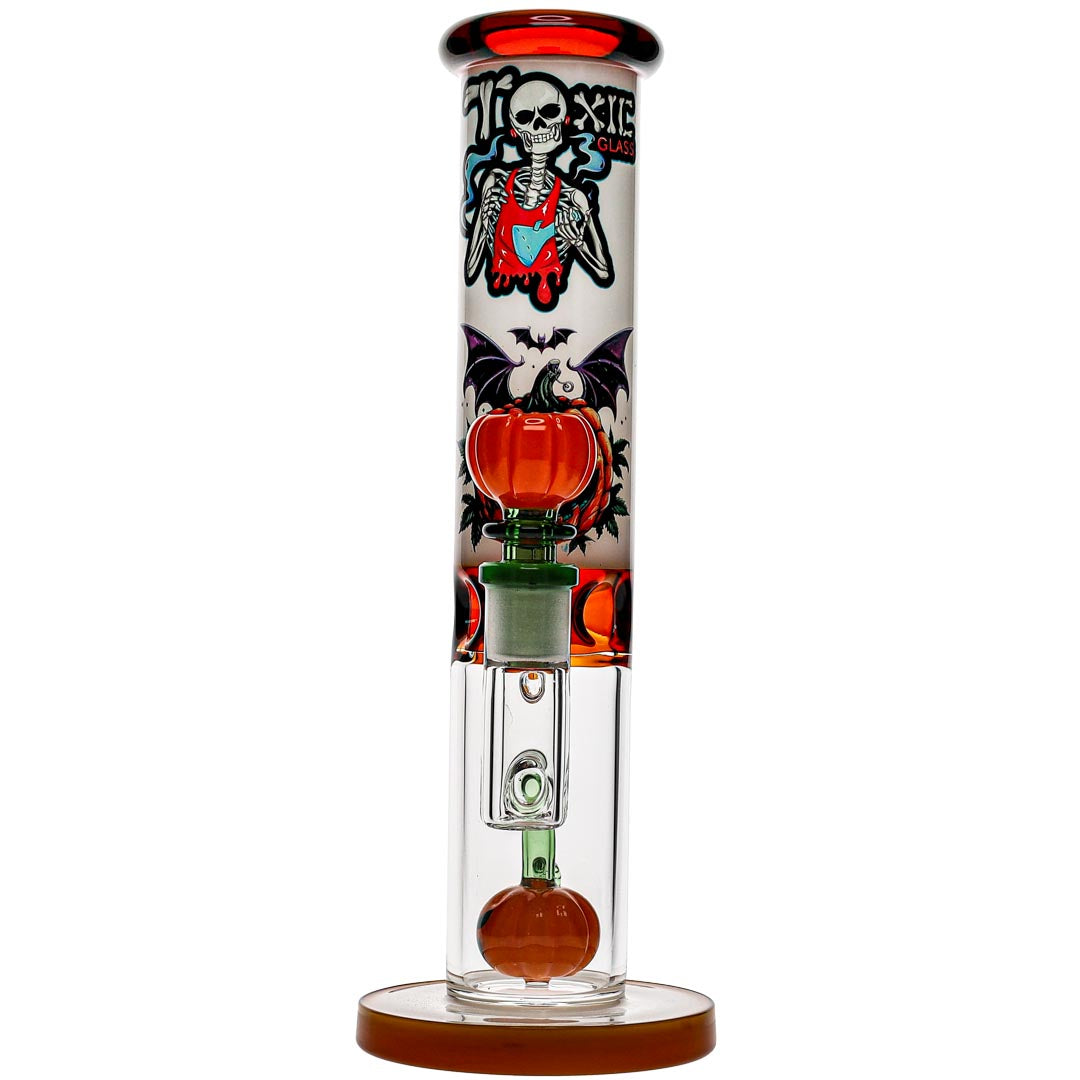 Toxic Glass Mini Halloween Pumpkin Bong Front View