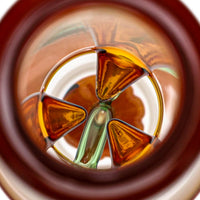 Toxic Glass Mini Halloween Pumpkin Bong Inside View