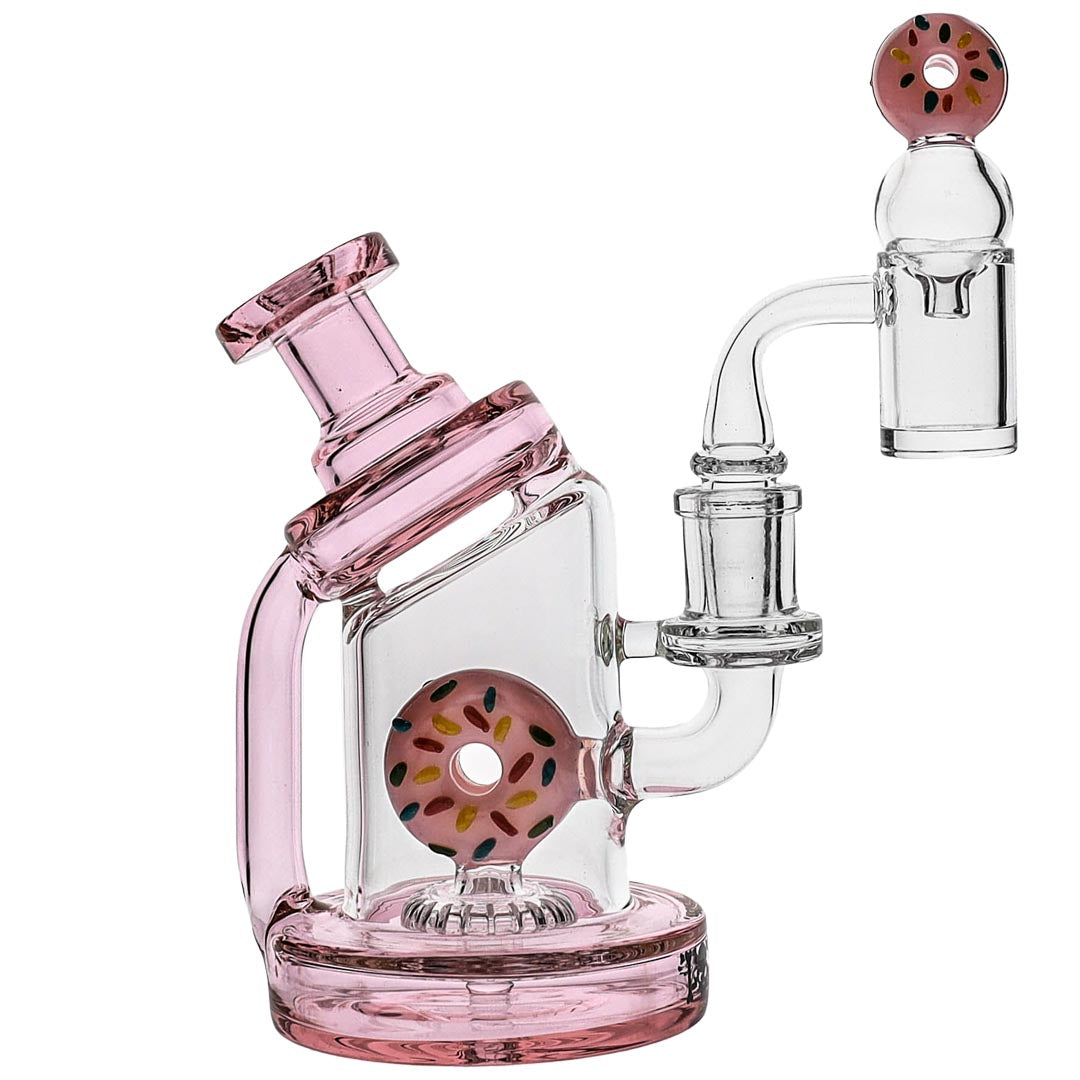 Toxic Glass Donut Recycler Dab Rig Set