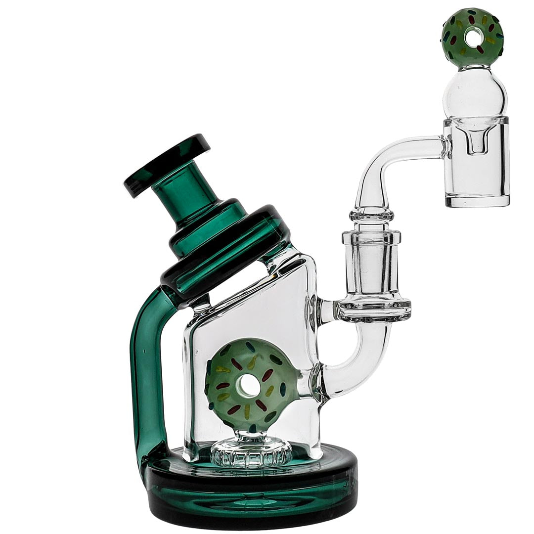 Toxic Glass Donut Recycler Dab Rig Set