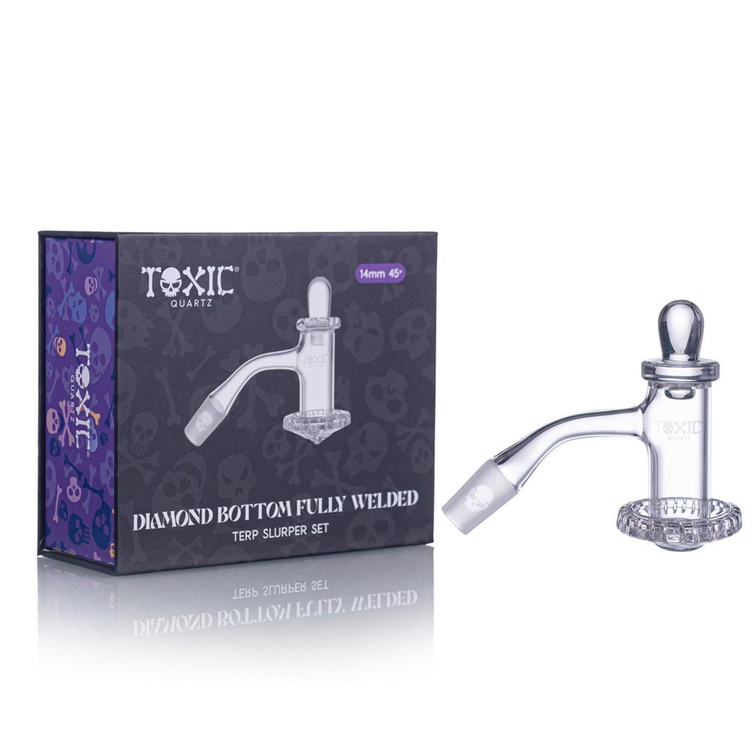 Toxic Glass 45-degree Diamond Bottom Terp Slurper Set