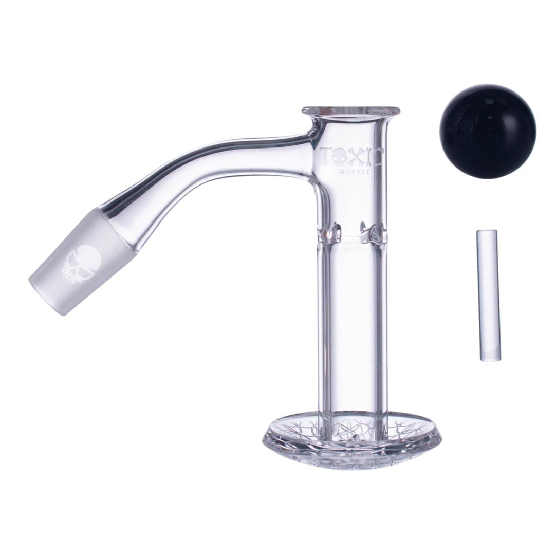 Toxic Quartz Etched Bottom Terp Slurper Set