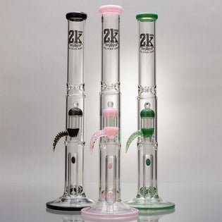 2K Glass Dual MeshLine to Octo Perc Bongs