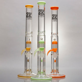 2K Glass Dual MeshLine to Octo Perc Bongs