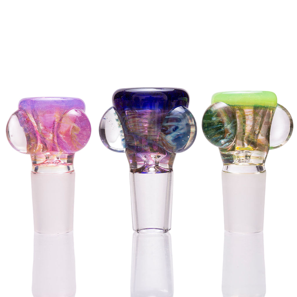 glass tobacco bowls 4.3 Sherlock Holmes Smoke Bowl Metallic Smoking Pipes for Rainbow Blue Lightning Gold Traditional Unique Collectible Fumed Bong Bowls from Texas