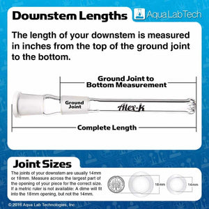Alex K - 18/18mm Showerhead Downstems - Aqua Lab Technologies