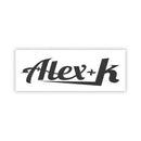 Alex K Glass - Black & White Logo Sticker - Aqua Lab Technologies