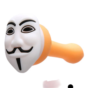 Anonymous Themed Silicone Hand Pipes - Aqua Lab Technologies