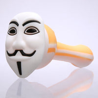 Anonymous Themed Silicone Hand Pipes - Aqua Lab Technologies