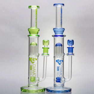 Diamond Glass 8-Arm to Triple StemLine Bong