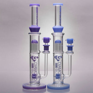 Diamond Glass 8-Arm to Triple StemLine Bong