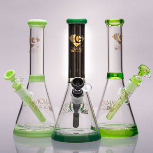 Diamond Glass Mini Accent Beaker Bongs