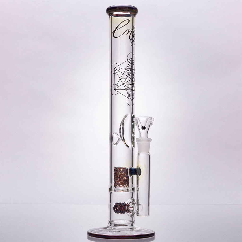 Mini Black CIRQ Double Perc Bong by Manifest Glassworks - Aqua Lab  Technologies