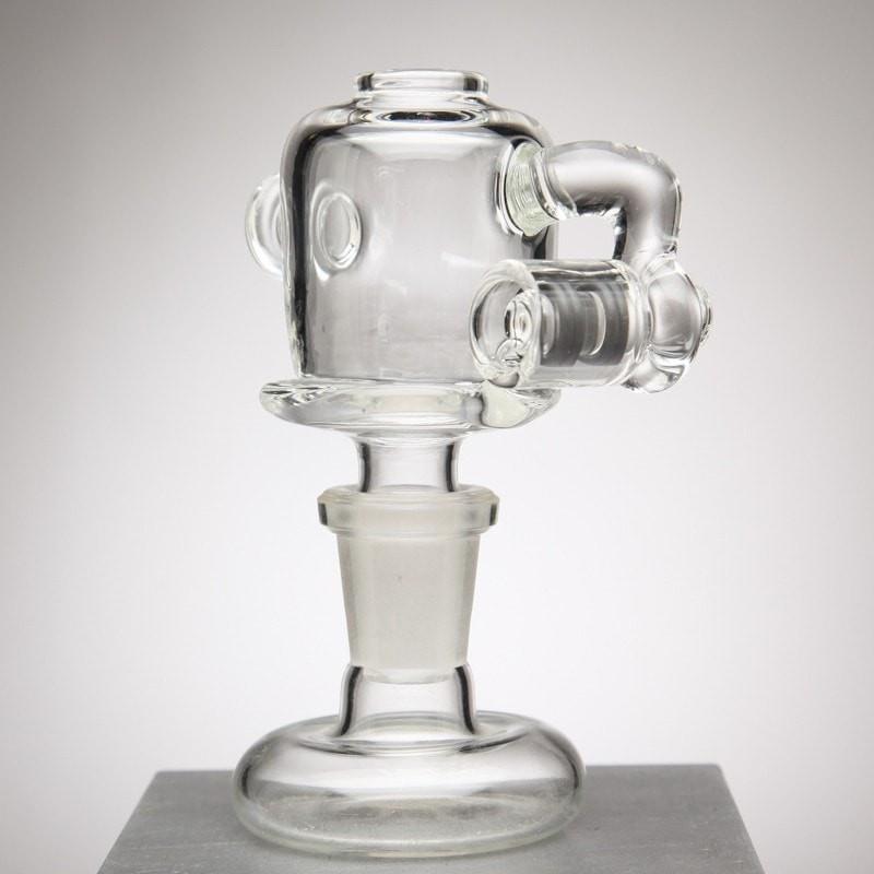 J-Red Glass - Hatched Vapor Dome - 14mm Male