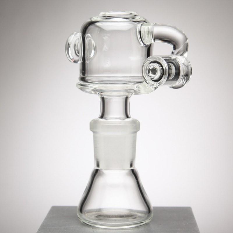 J-Red Glass | Hatched Vapor Dome 18mm Male