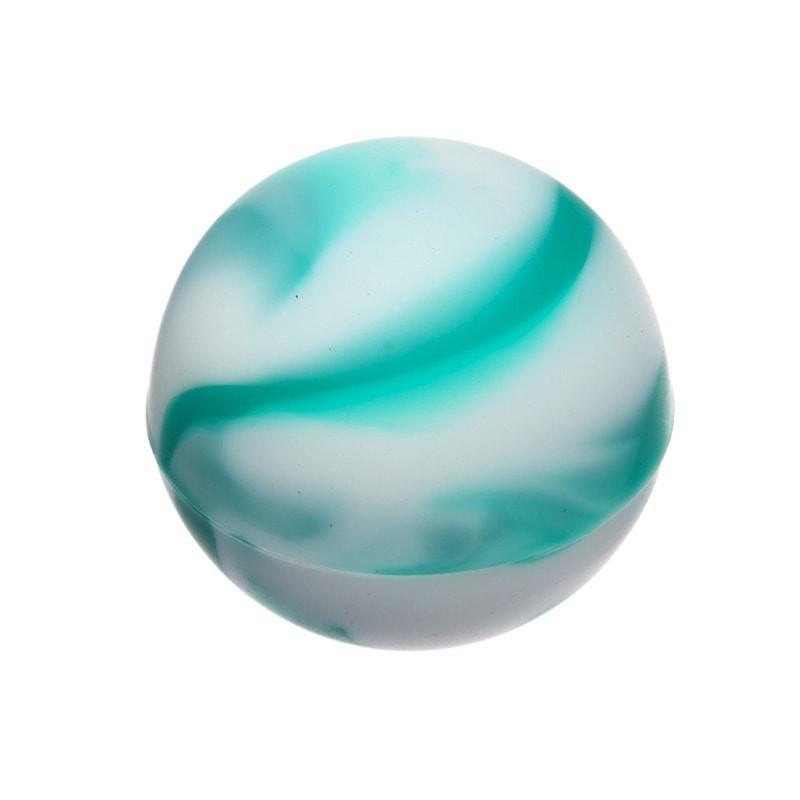 Oil Slick - Green & White Slick Ball
