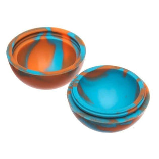 Oil Slick Orange & Blue Slick Balls