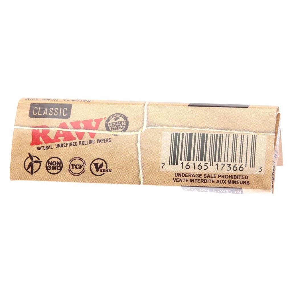 RAW - Classic Single Wide Rolling Papers - Aqua Lab Technologies